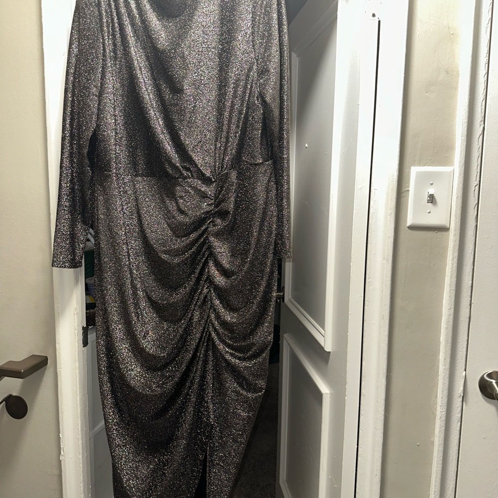 Eloquii Metallic Maxi Dress